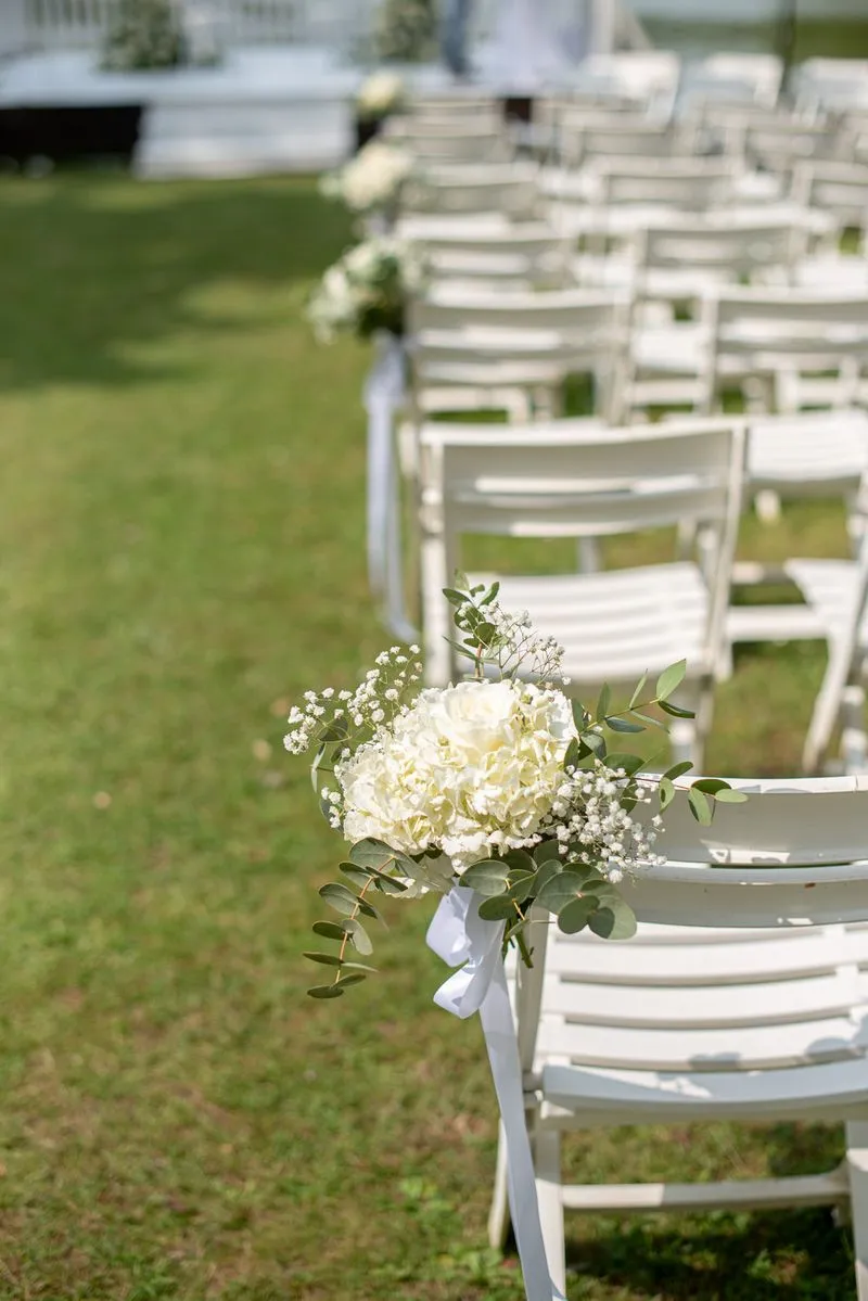 Île privative sur étang — cérémonie de mariage Domaine de la Butte Ronde