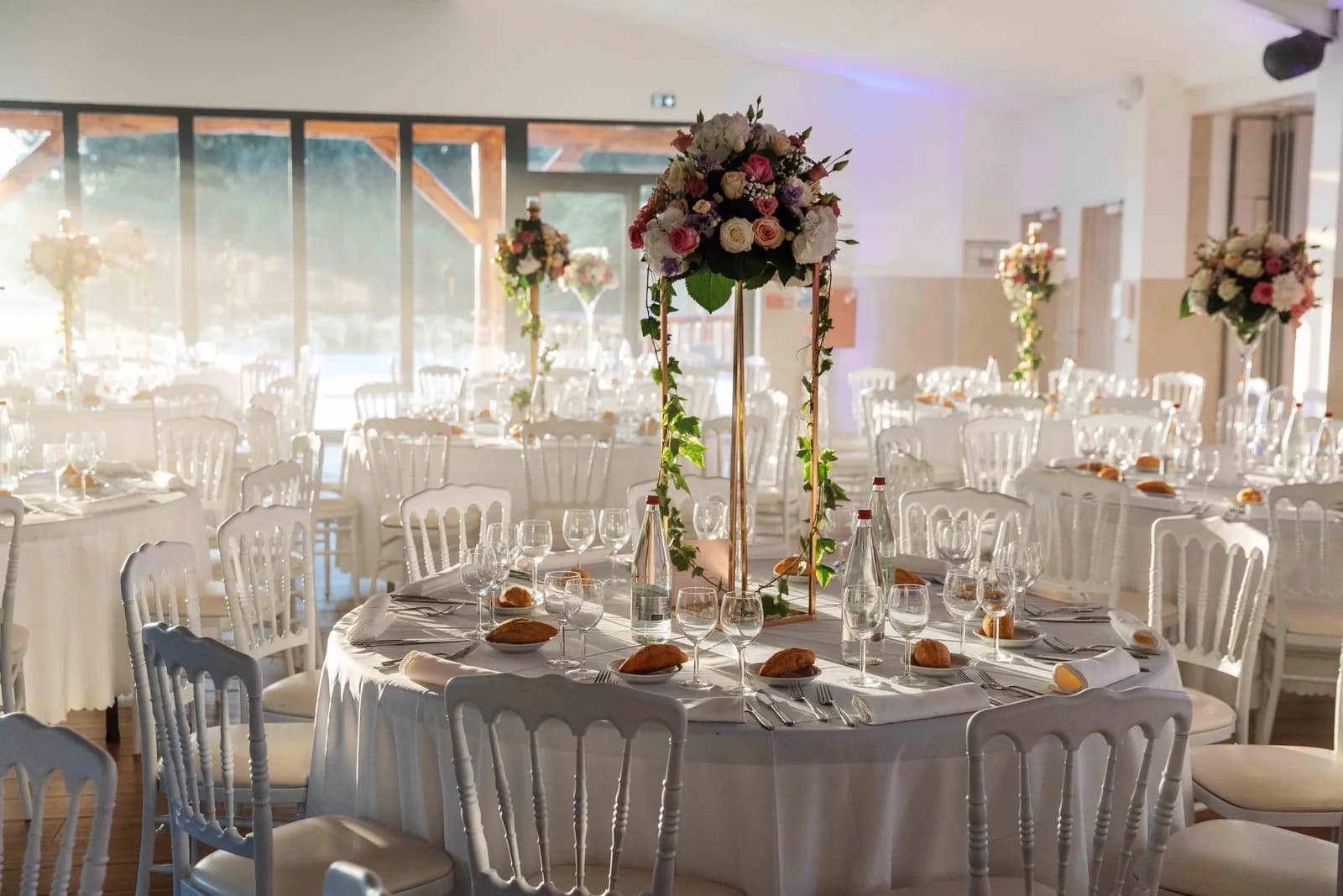 Salle Sequoia décorée pour mariage — Domaine de la Butte Ronde Yvelines